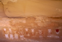 Faces Motif - Nine Faces Pictographs